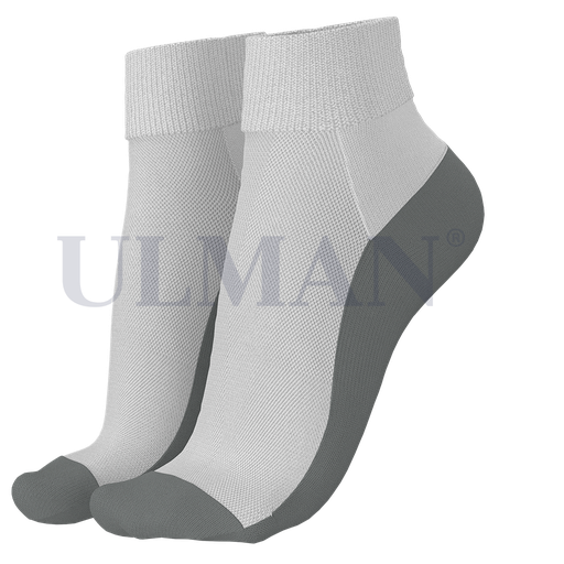 Medias Deportivas Blancas Con Planta Gris